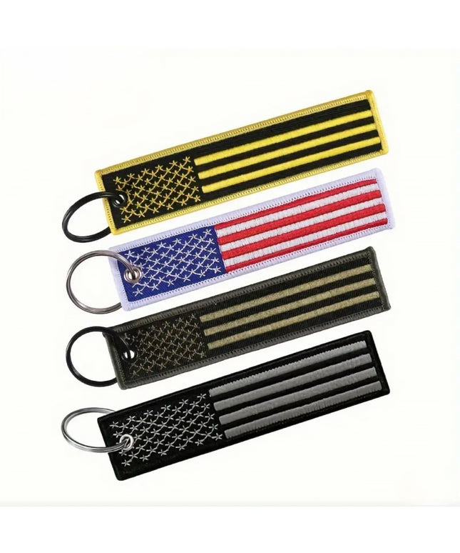 American Flag Embroidered Tag