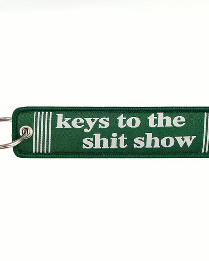 Keys To The Shit Show Embroidered Tag