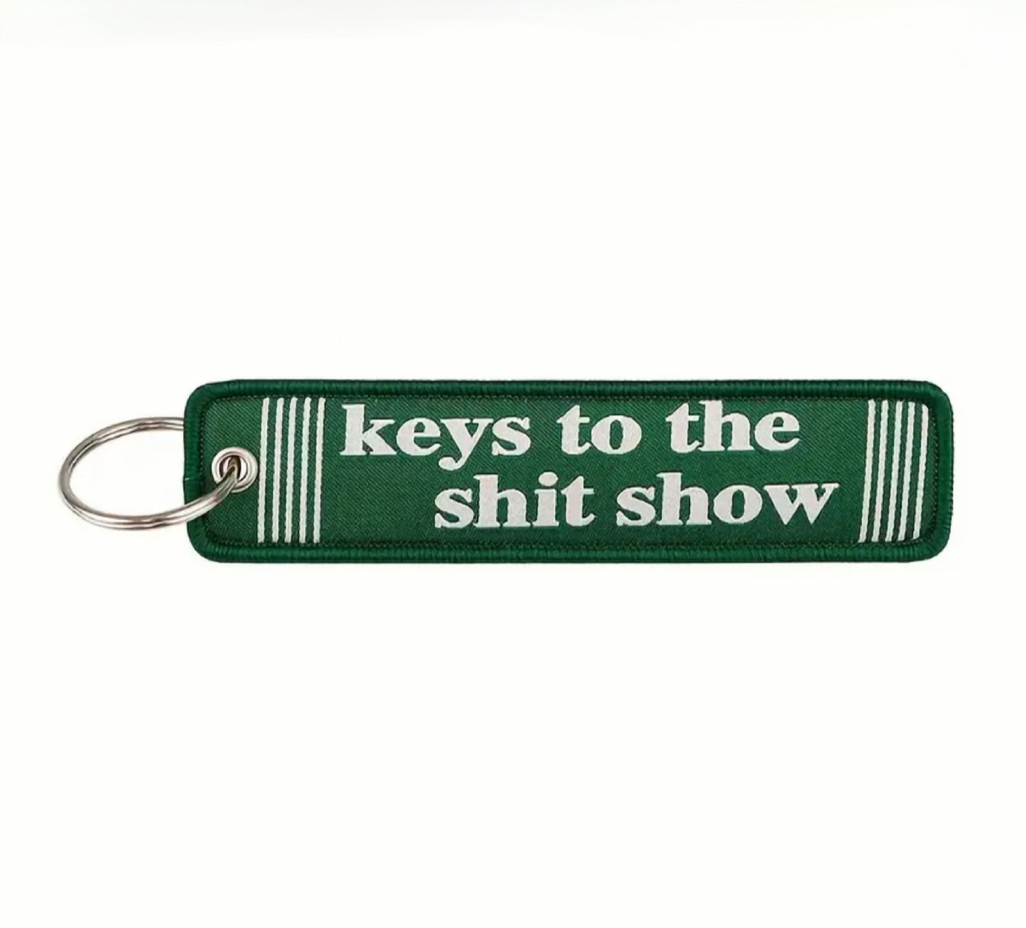 Keys To The Shit Show Embroidered Tag