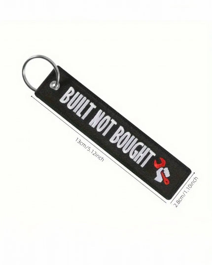 Built Not Bought Embroidered Tag