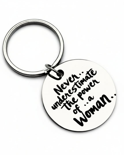 Never Underestimate A Woman Tag