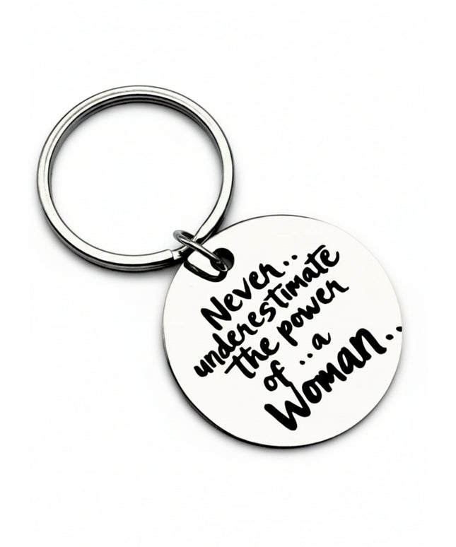 Never Underestimate A Woman Tag