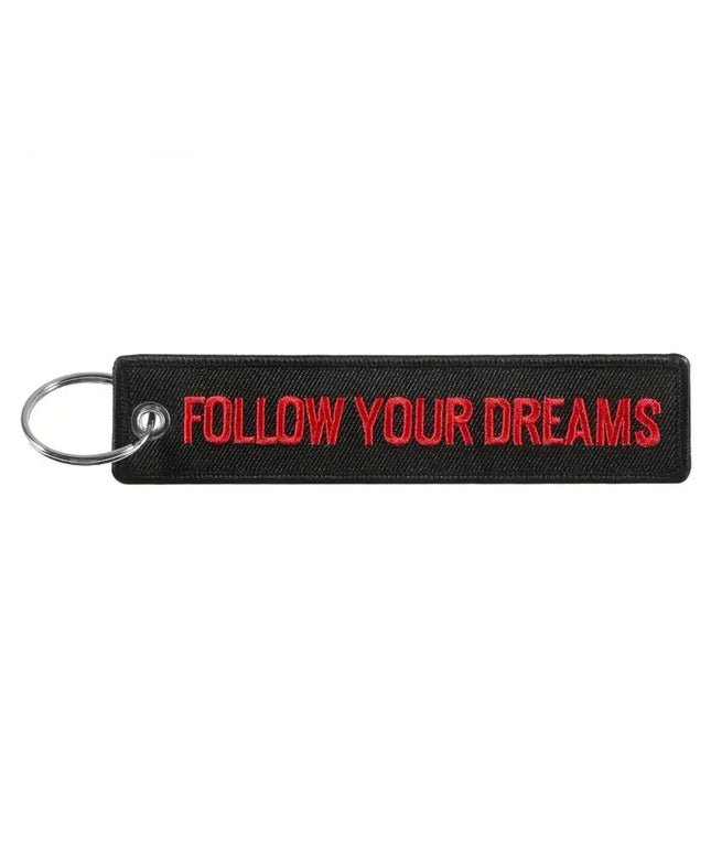 Follow Your Dreams Embroidered Tag