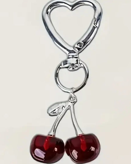 Heart Cherries Charm (Red)