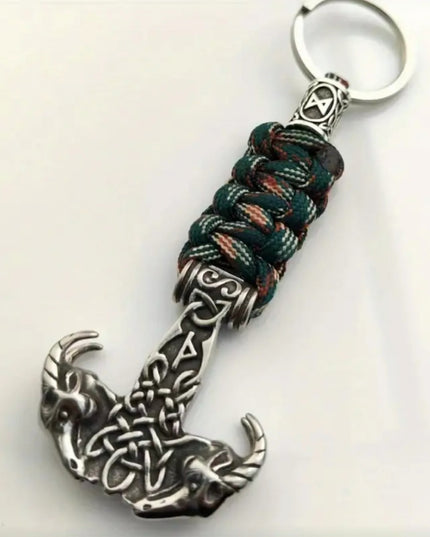 Celtic Ramshead Charm (Green)