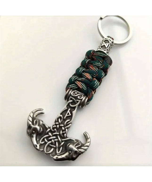 Celtic Ramshead Charm (Green)