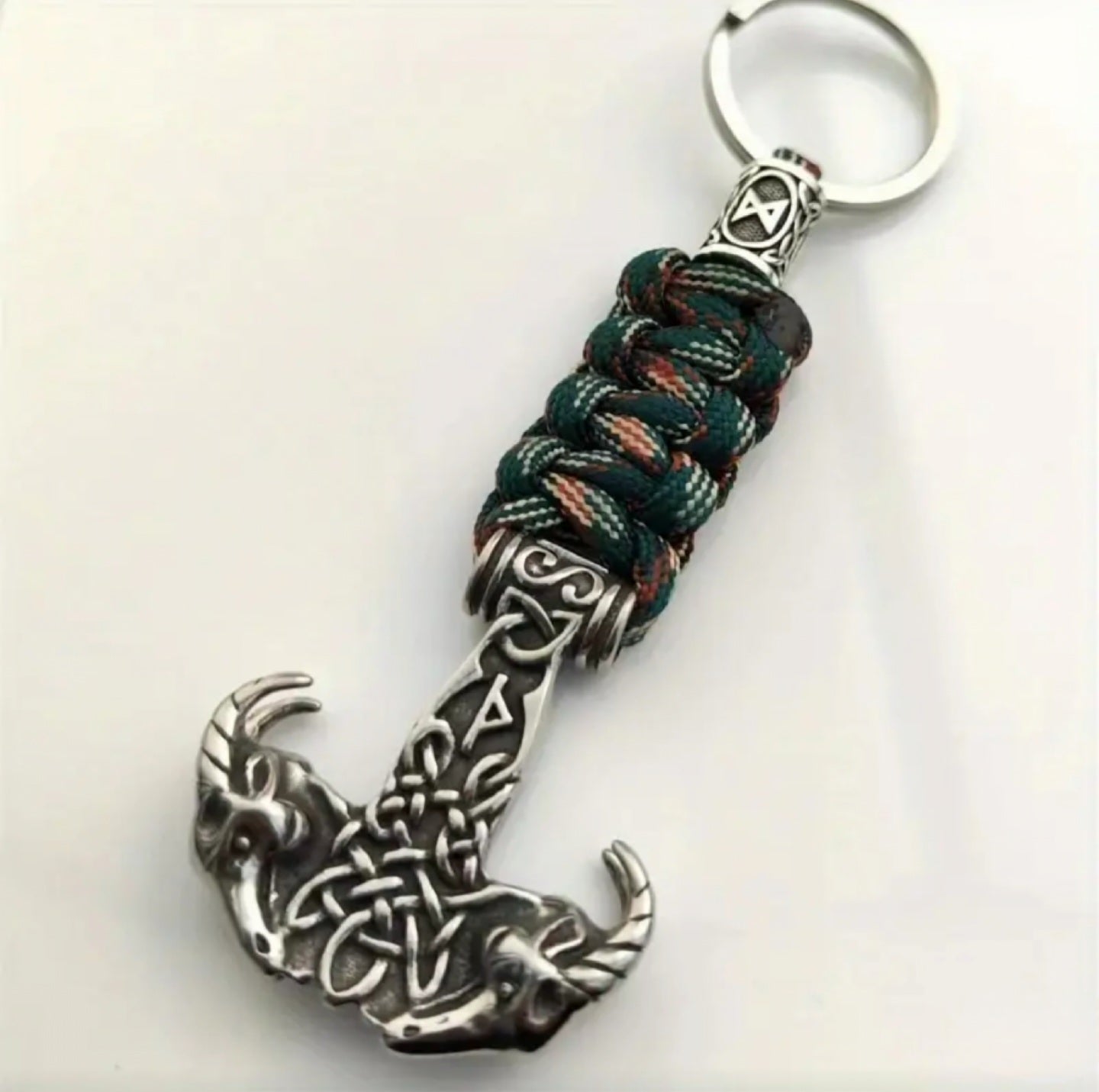 Celtic Ramshead Charm (Green)