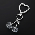 Heart Cherries Charm (Clear)
