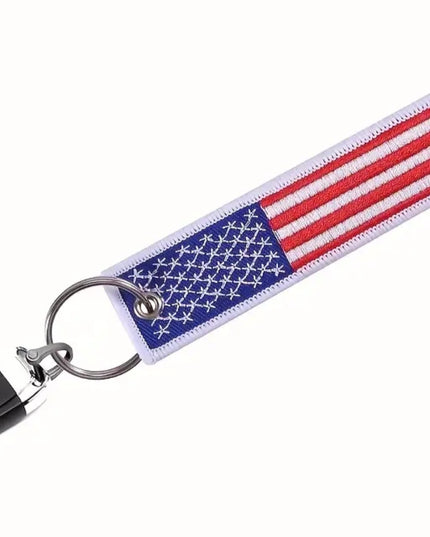 American Flag Embroidered Tag