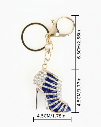 Blue Rhinestone High Heel Charm