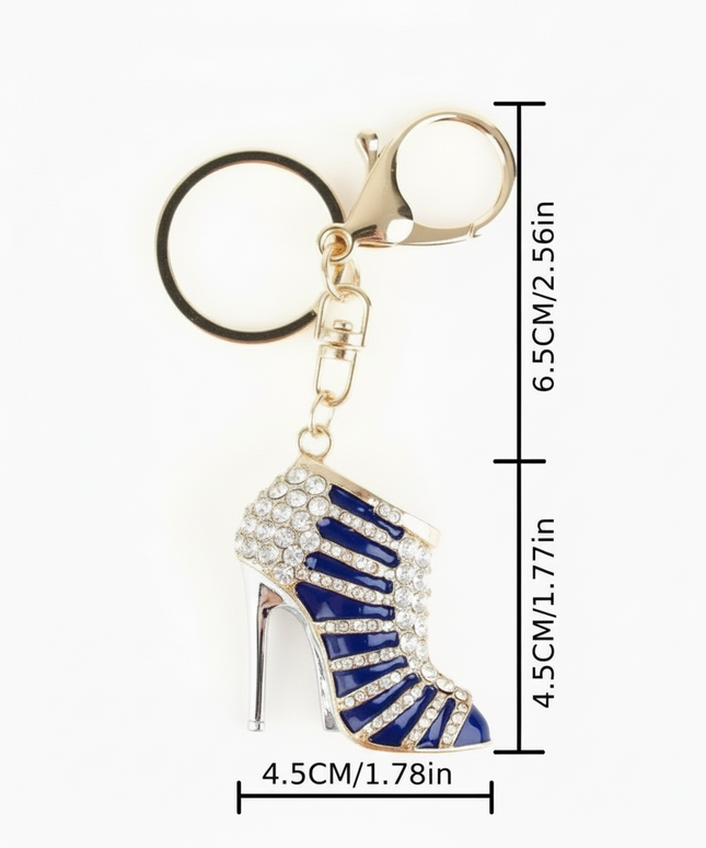 Blue Rhinestone High Heel Charm