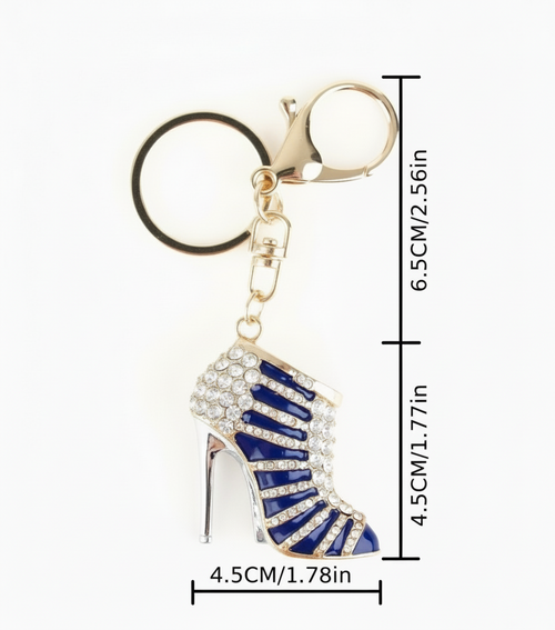 Blue Rhinestone High Heel Charm