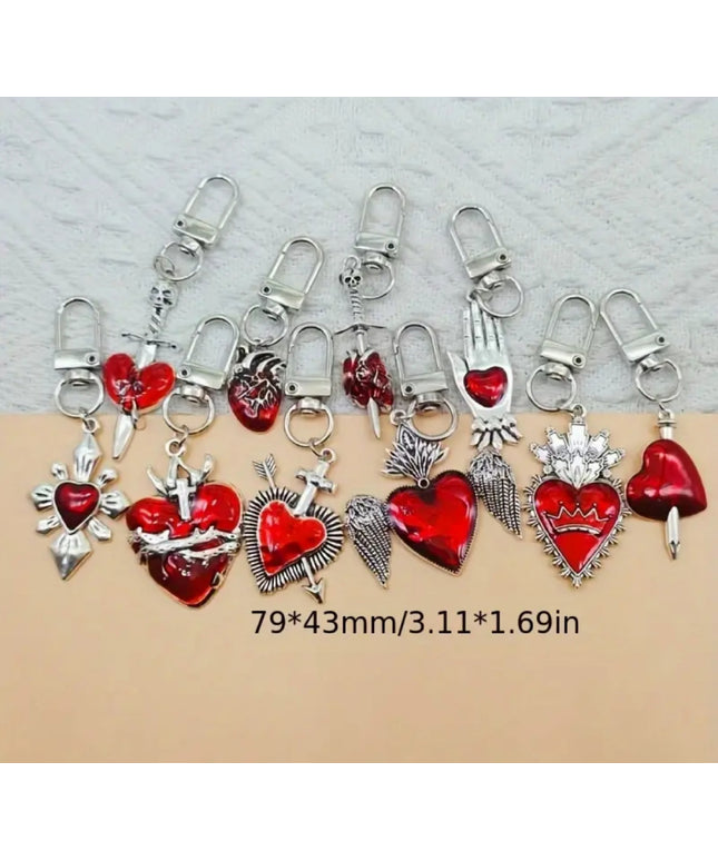 Red Hearts Charms (10 Styles)