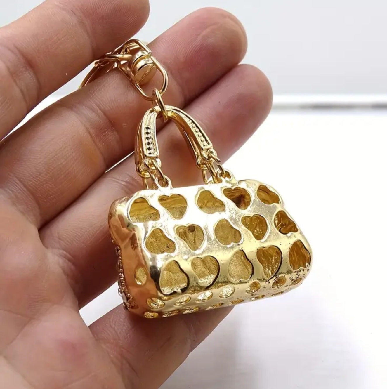 Rhinestone Mini Purse Charm (Red)