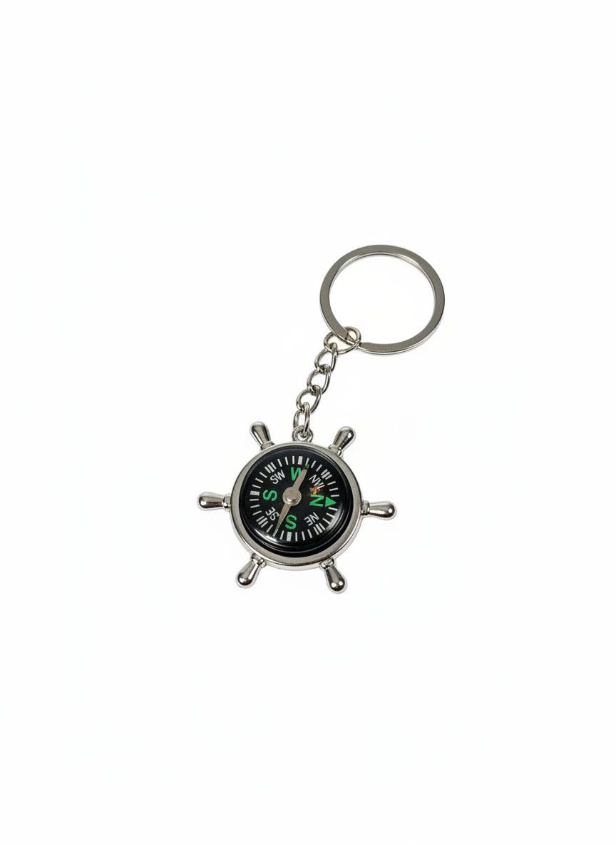 Ship's Wheel Compass Charm