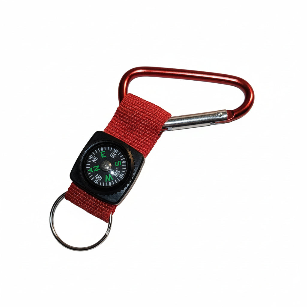 Compass W/ Carabiner Strap (Red)
