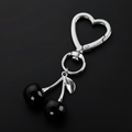 Heart Cherries Charm (Black)