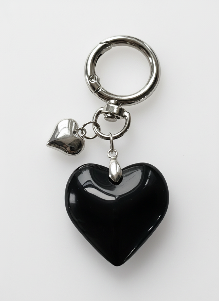 Black Heart Charm 1