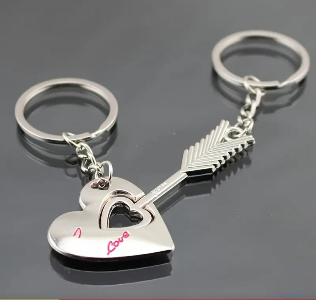 Love You Pierced Heart Set (Silver)
