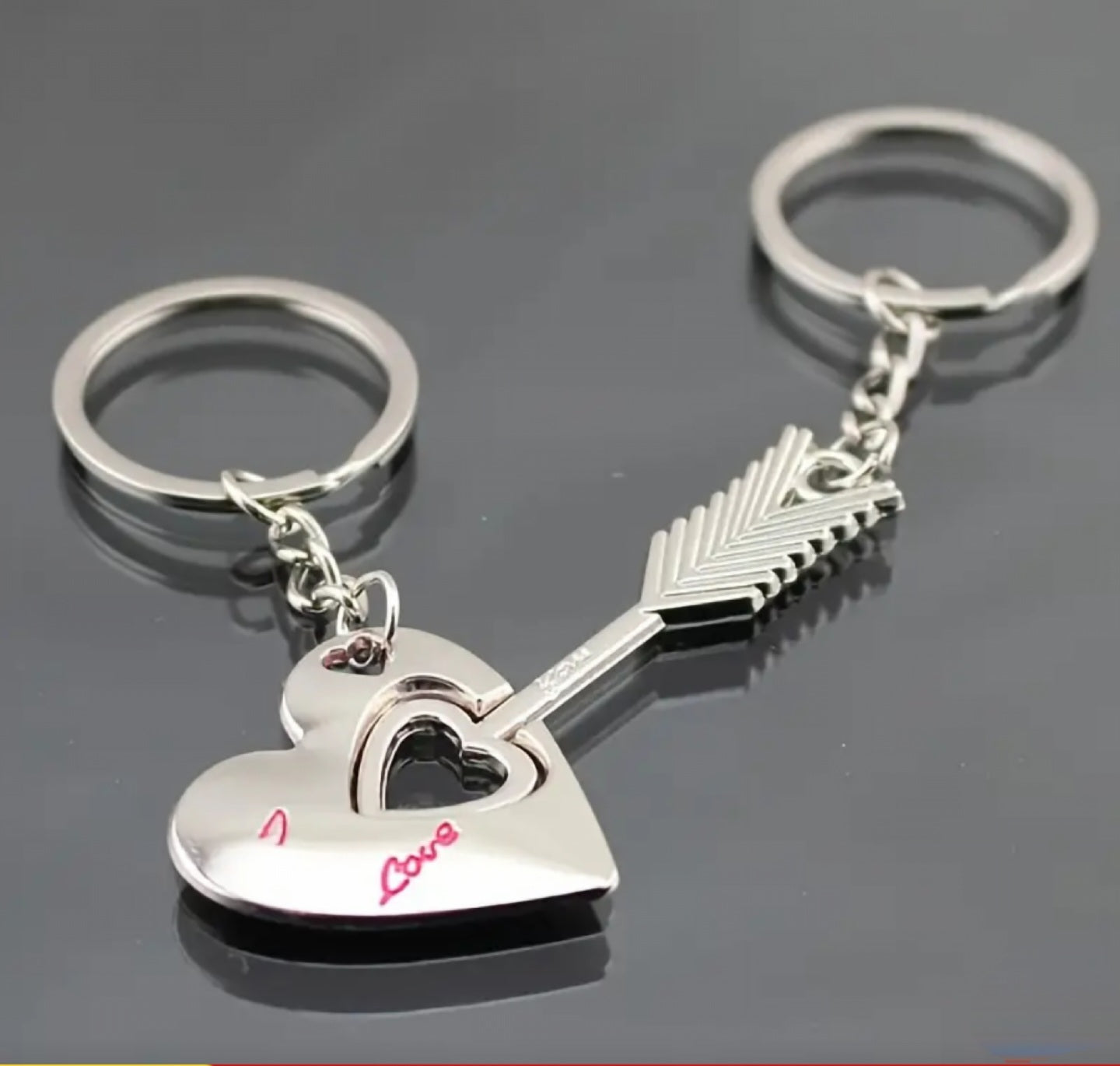 Love You Pierced Heart Set (Silver)