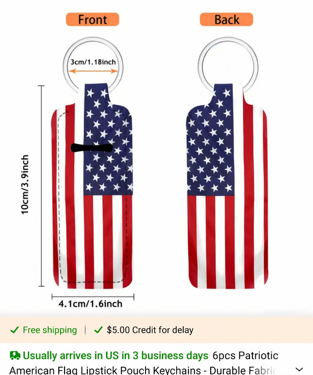 American Flag Chapstick Holder