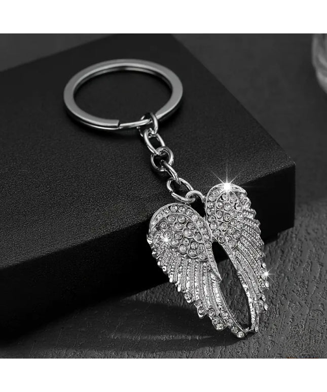 Rhinestone Angel Wings (Silver)