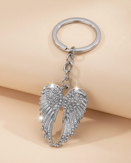 Rhinestone Angel Wings (Silver)