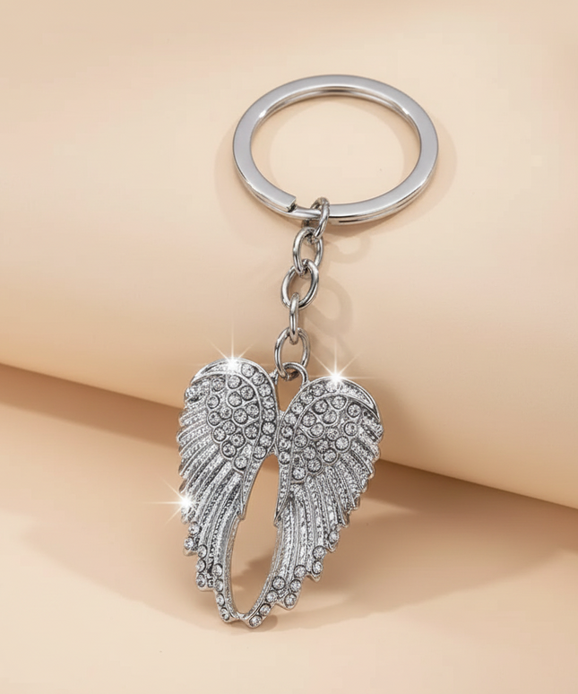 Rhinestone Angel Wings (Silver)