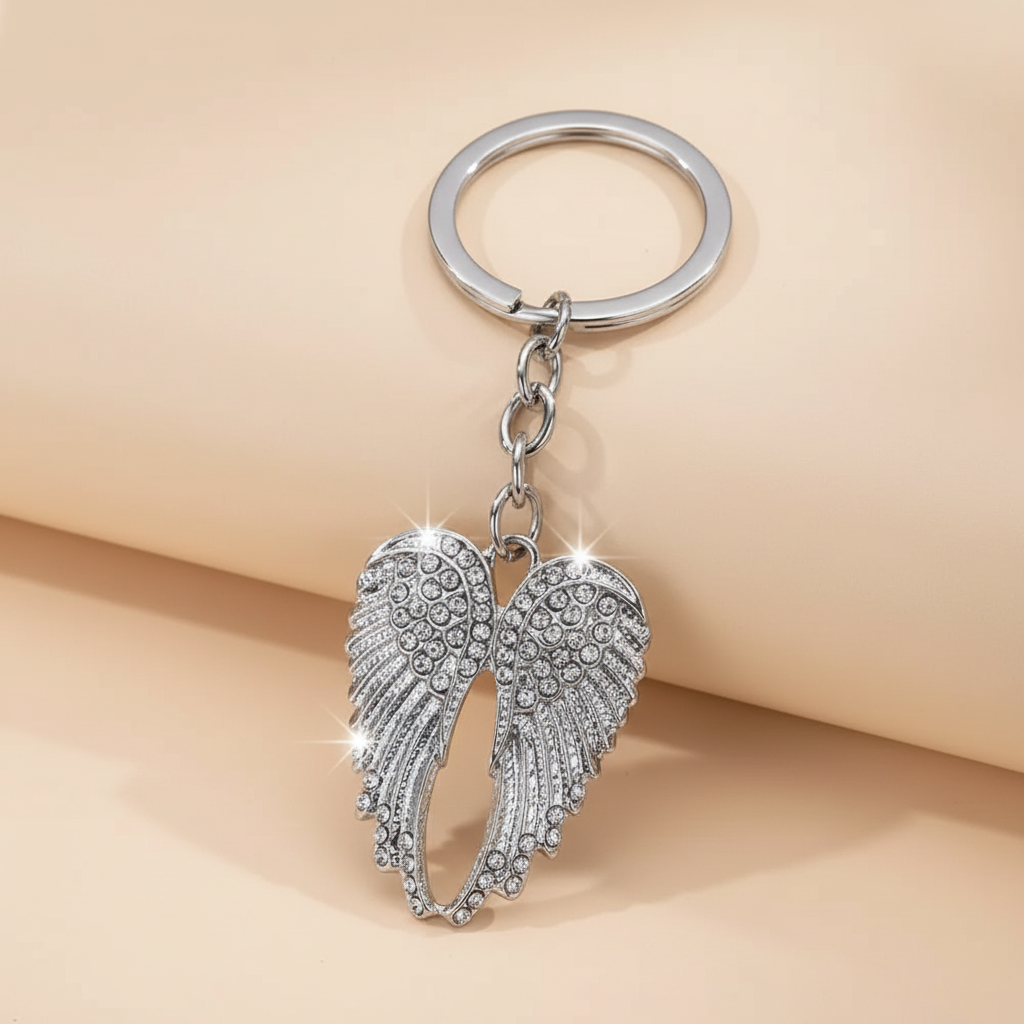 Rhinestone Angel Wings (Silver)