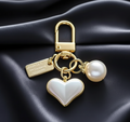 Pearl Heart Charm (Gld)
