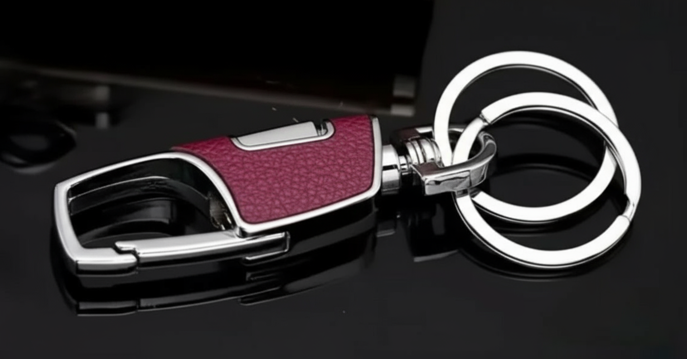Double Ring Fob Clip 1 (Red)